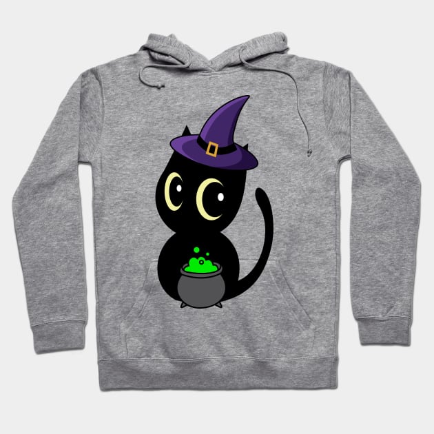 Cute Black cat is a witch Hoodie by Pet Station